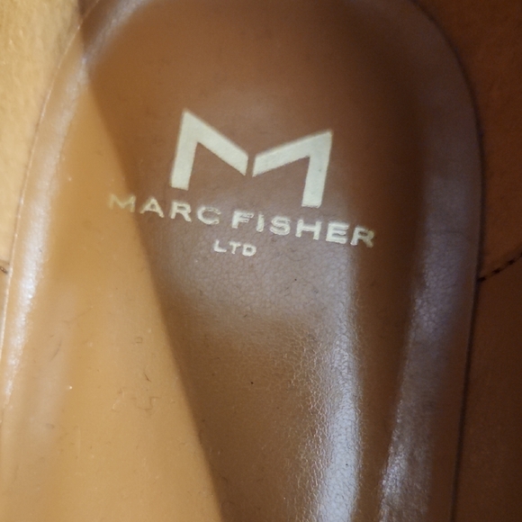 Marc Fisher Brown Loafers with Gold Accents - Picture 2 of 6